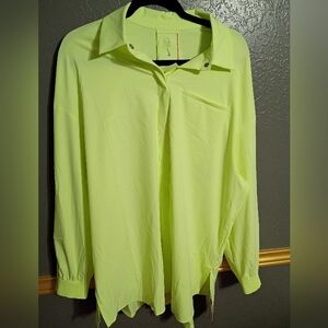 Nike Dri-FIT Lime Green Snap-Front Shirt